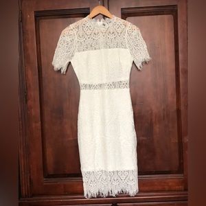 Lulus Remarkable White Lace Dress size XS